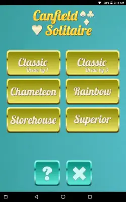 Canfield Solitaire android App screenshot 1